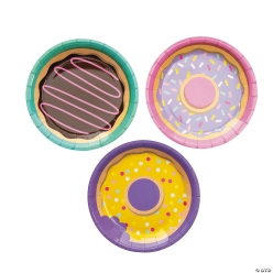 Donut Assorted Dessert Plates - 8 Pk